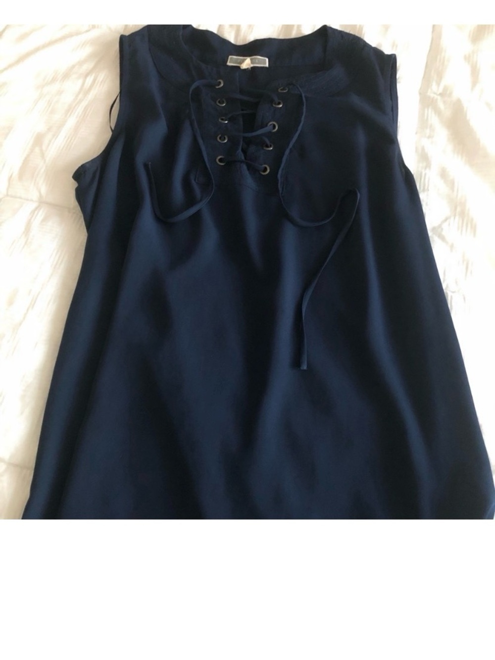 Like New Dark Navy Button-Front Blouse